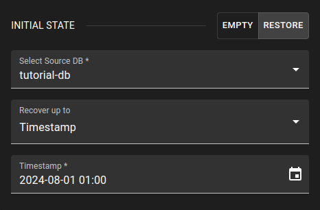 Database initial State