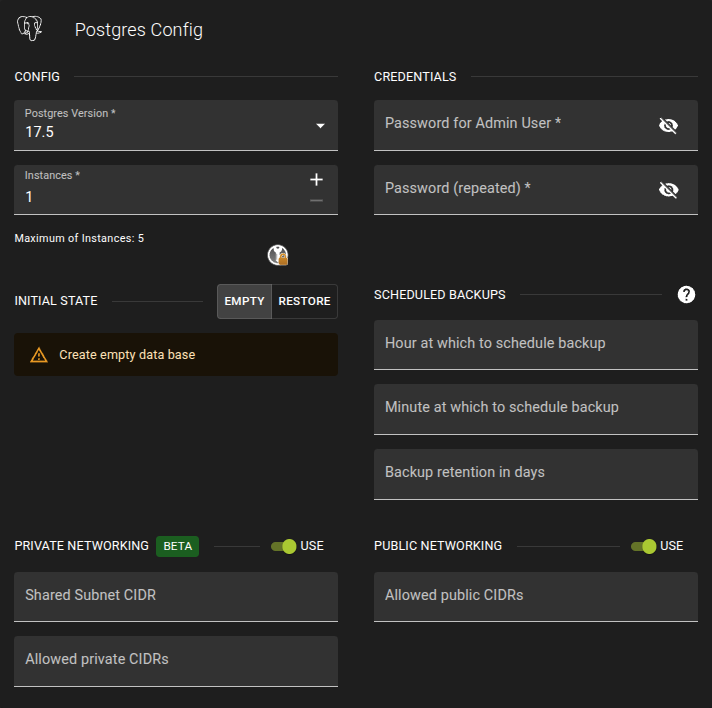 Database Configuration