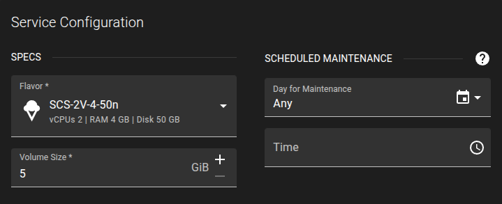 Service COnfiguration