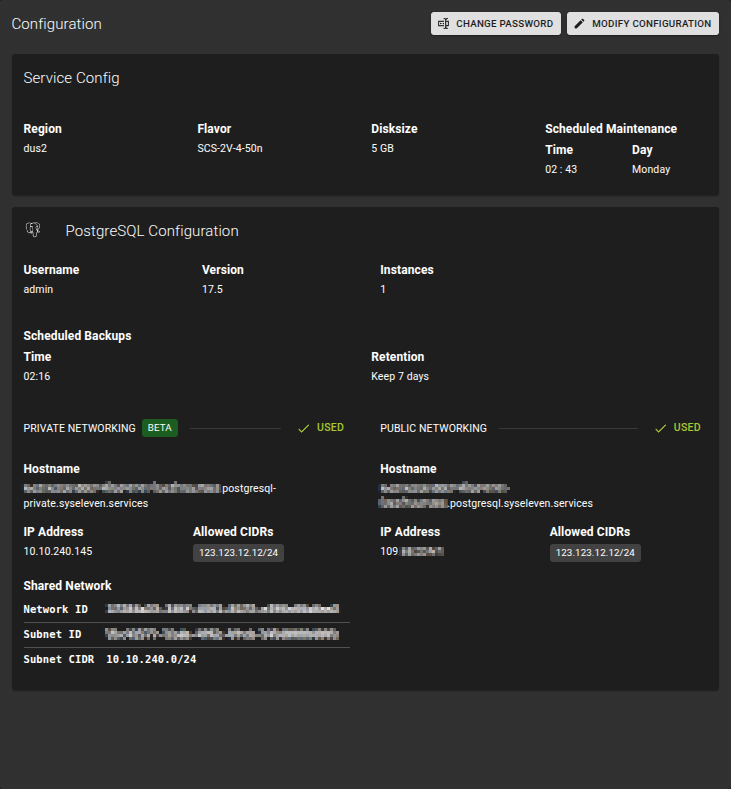 Database Details