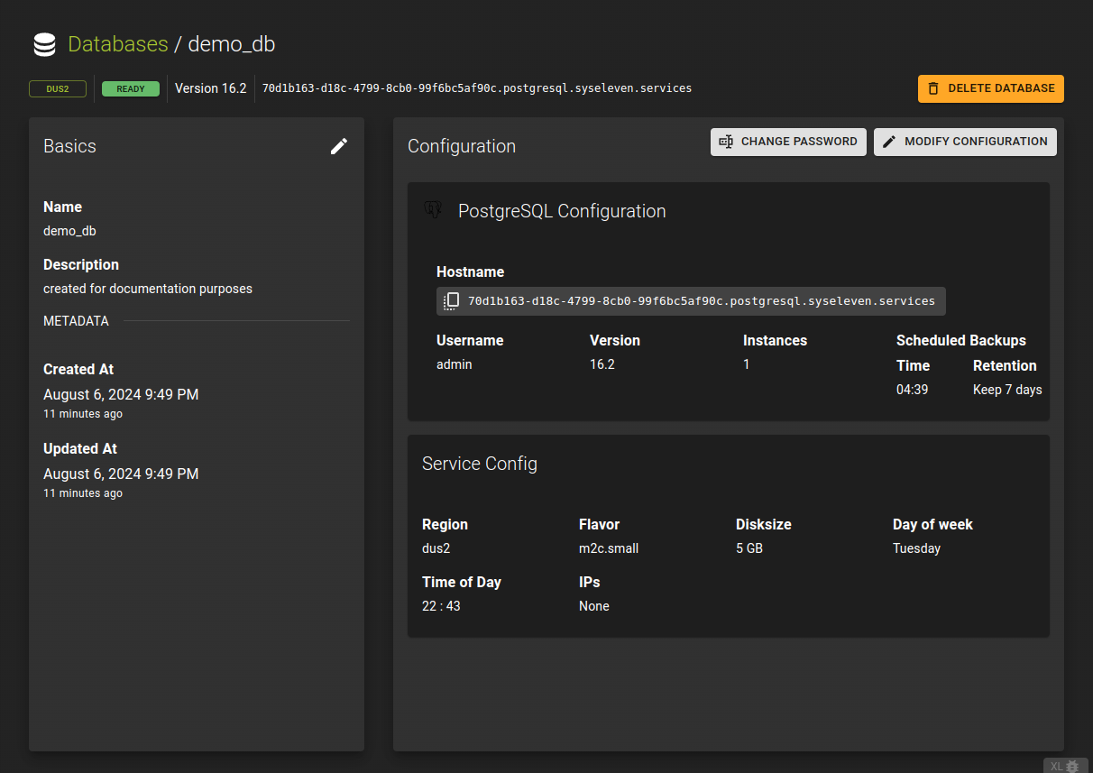 Database Details