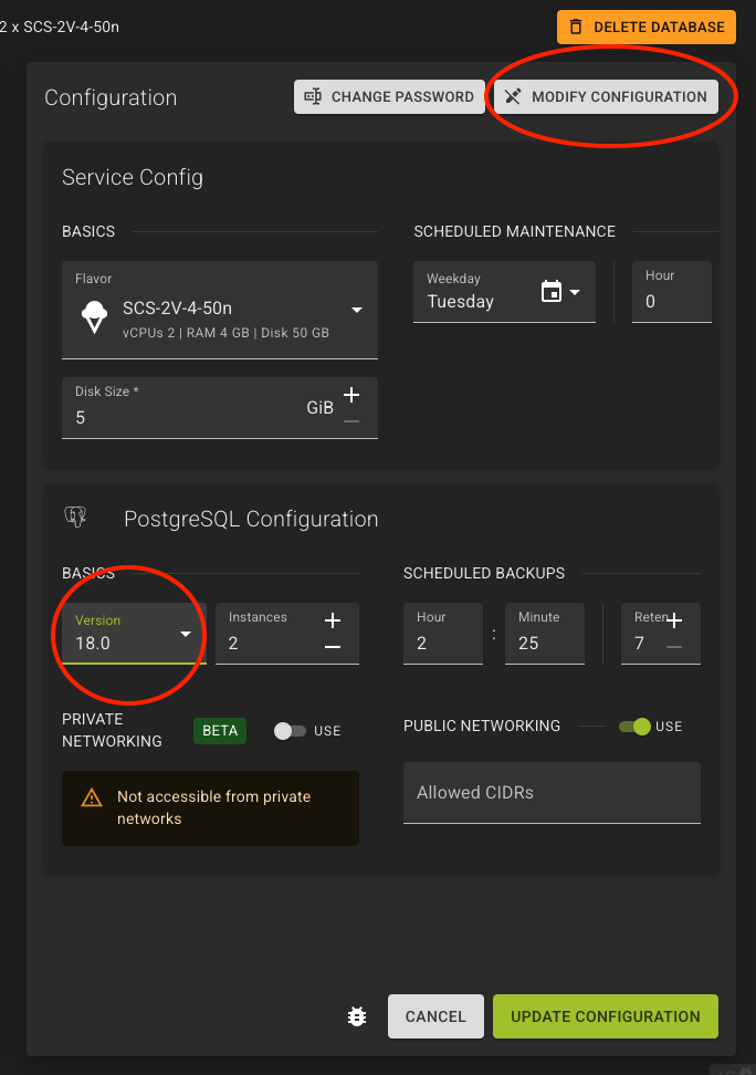 updateVersionPostgresDB