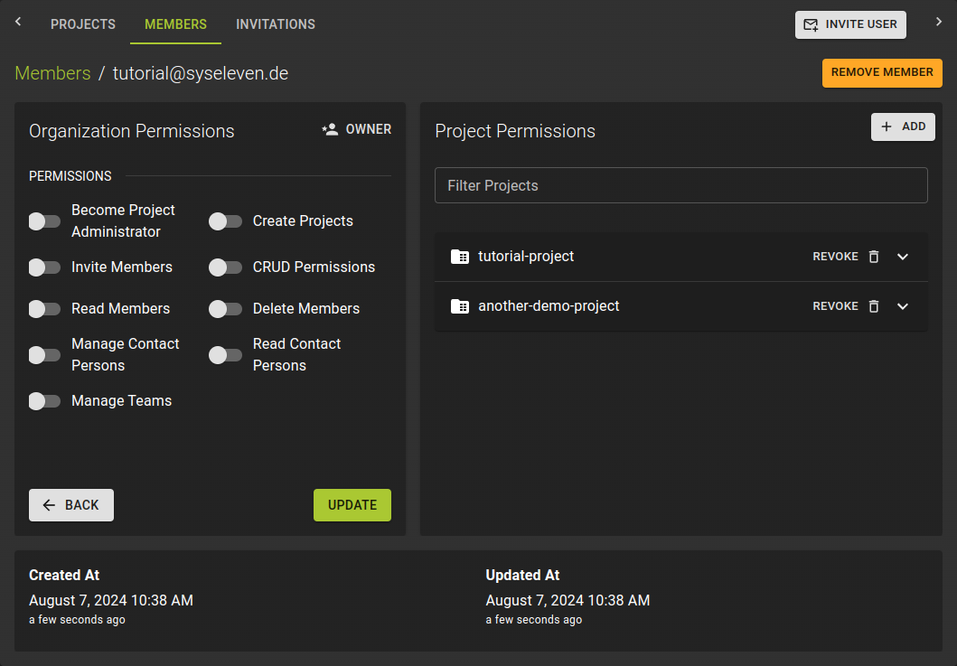 Project Permissions