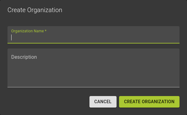 Create Organization