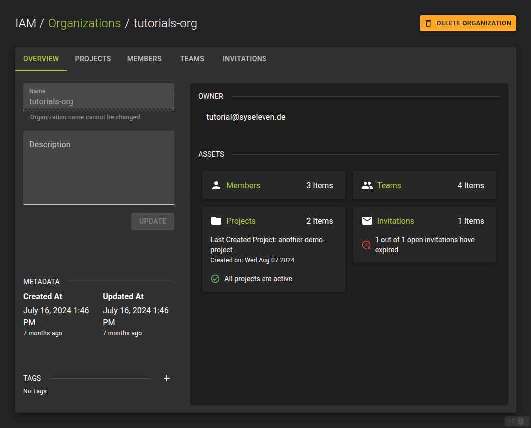 View Organization