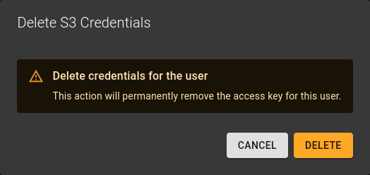 Delete Credentials