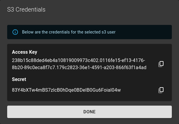 Copy Credentials