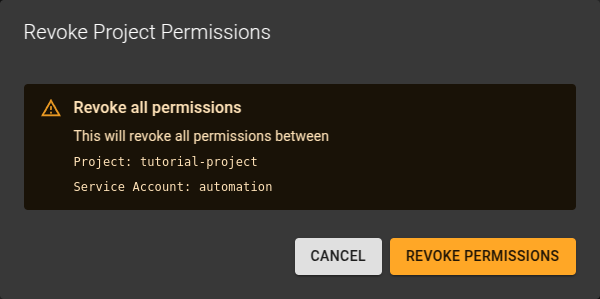 Revoke Project Permissions