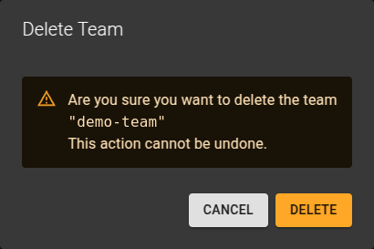 Delete Team