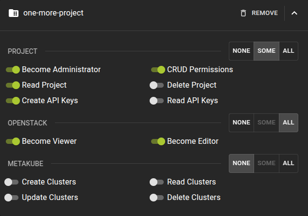 Manage Project Permissions