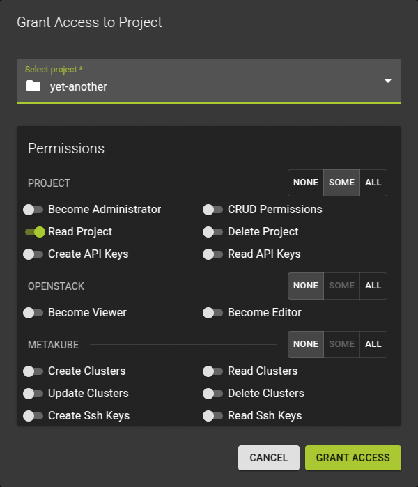 Grant Project Access