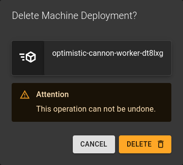 Remove Machine Deployment