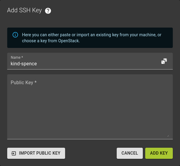 Create SSH Key