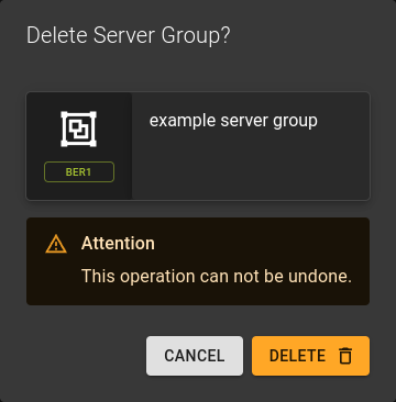Delete Server Group