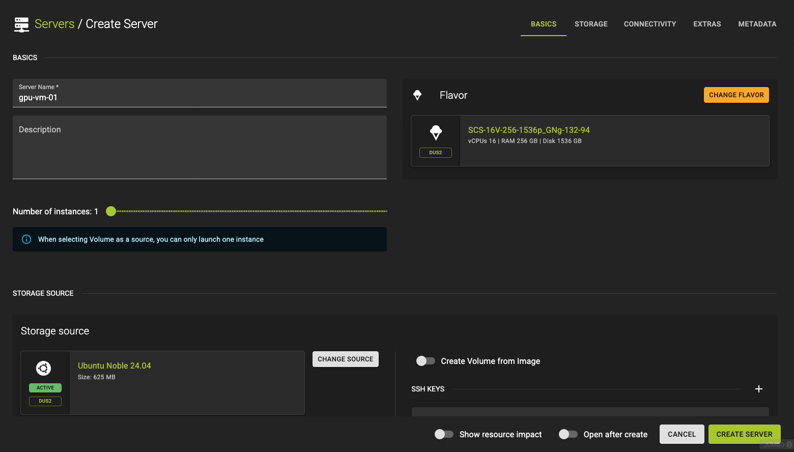 Create VM