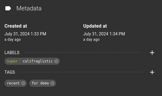 Metadata Card