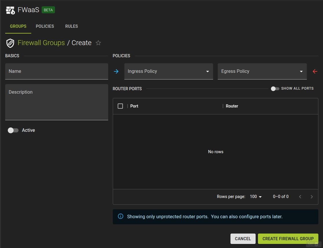 Create Firewall Group