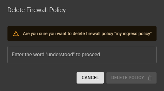 Delete Policy