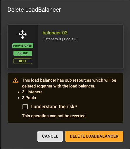 Load Balancer Details