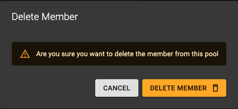 Delete Member Dialog
