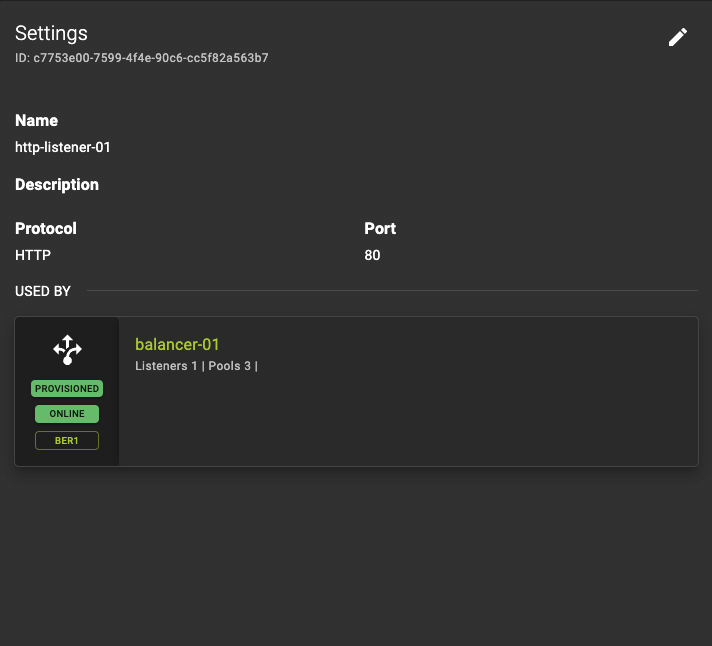 Listener Basic Settings