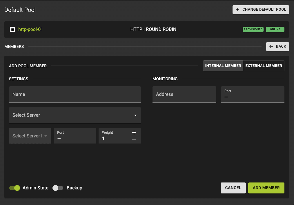 Listener Pool Card Add Pool Members