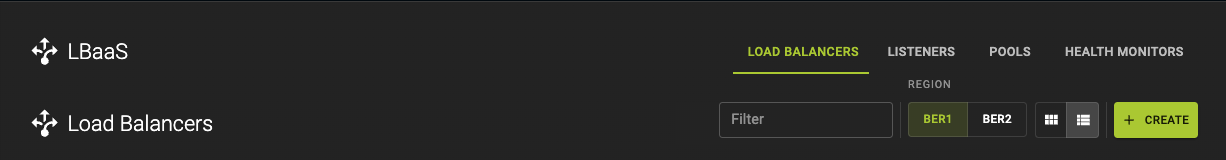 List Load Balancers