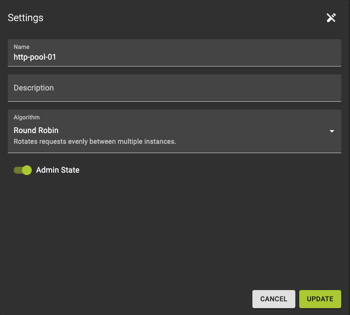 Listener Basic Settings Edit Mode