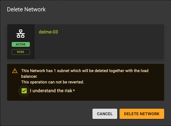 Delete Network