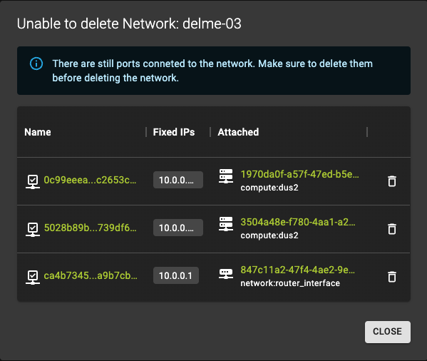 Delete Network