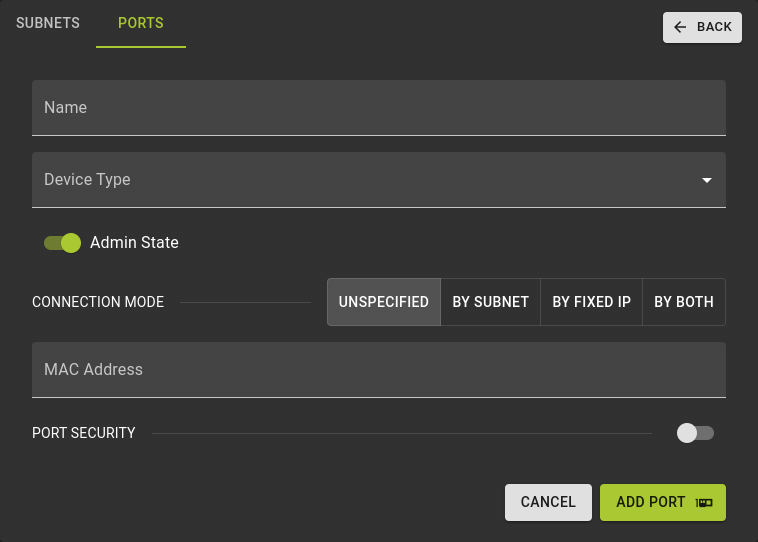 Create Port