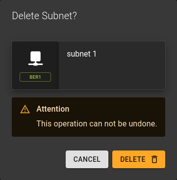 Delete Subnet