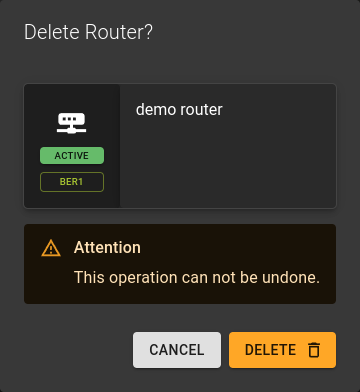 Delete Router