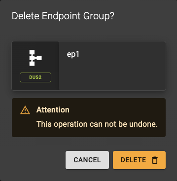 Delete Endpoint Groups