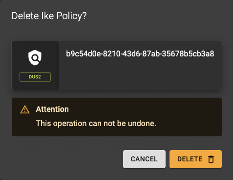 Delete IKE Policies