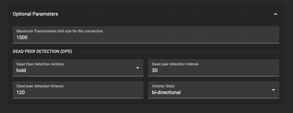 Create Site Connections Options