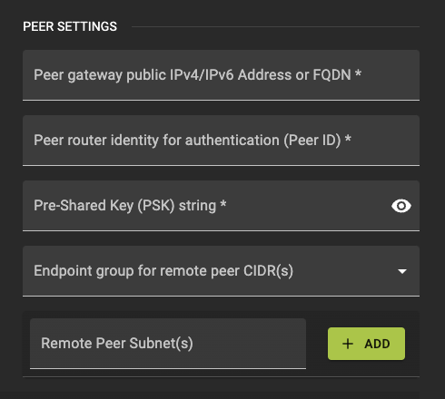 Create Site Connections Peer