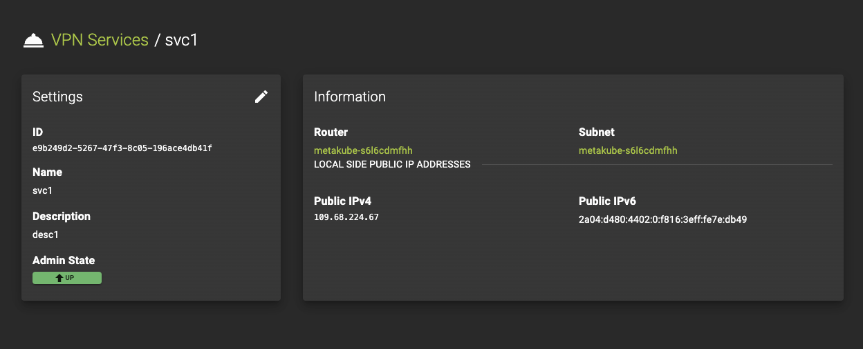 VPN Services Details
