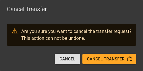 Cancel Transfer