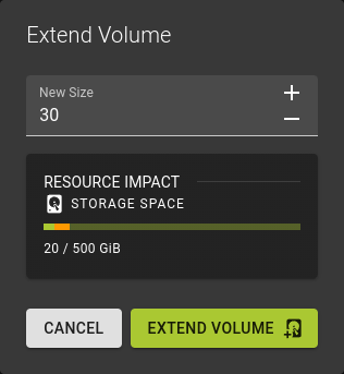 Resize Volume