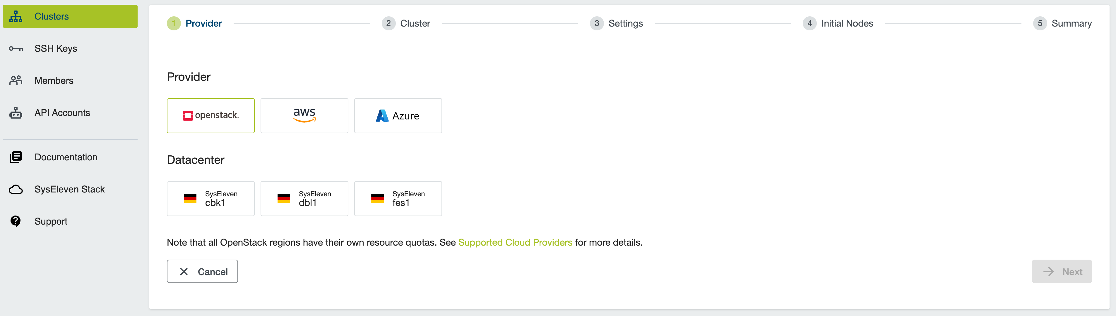 Overview of cluster creation