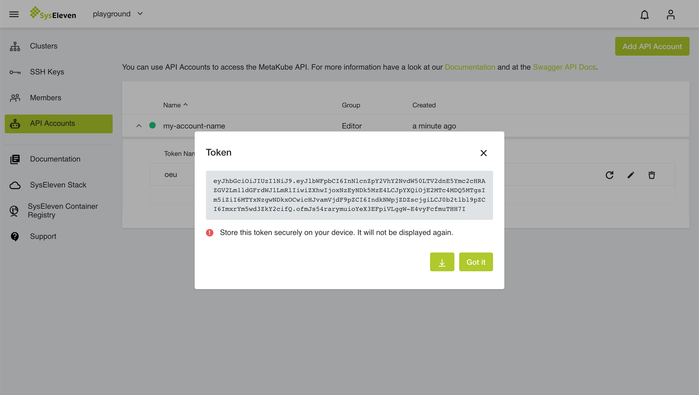 Create Token
