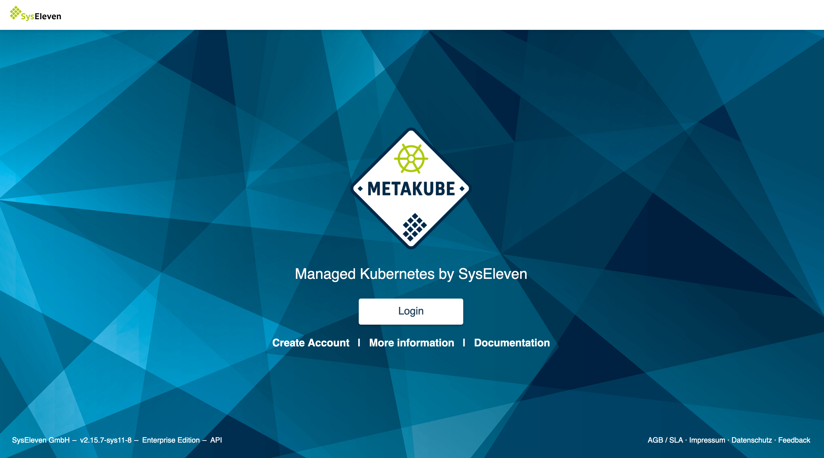 MetaKube Start Page