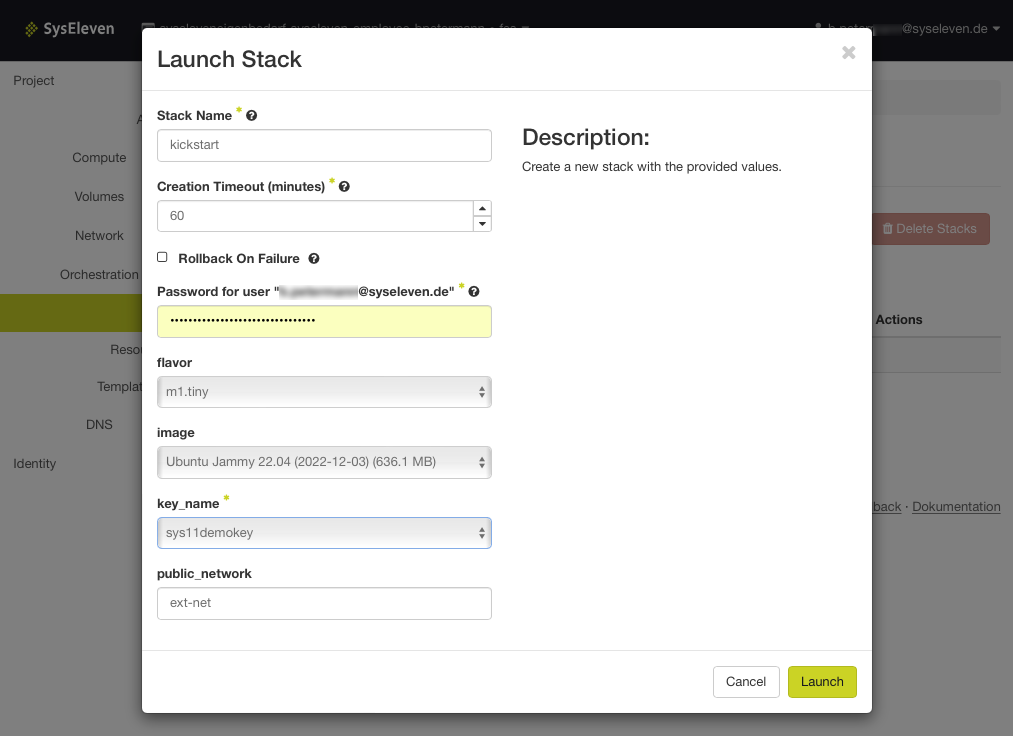 horizon-orchestration-stacks-launch-stackname-kickstart