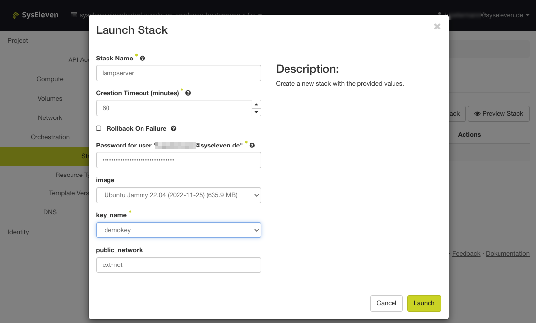 horizon-orchestration-stacks-launch-stackname-lamp-server
