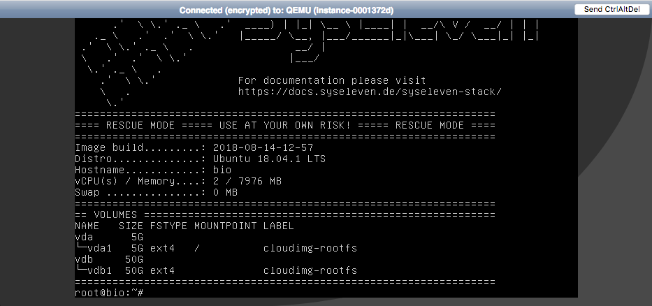 root password