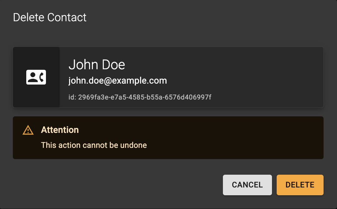 Delete Contact