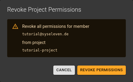 Revoke Project Permissions