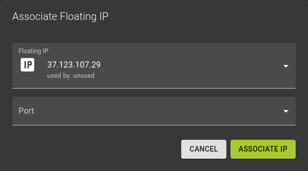 Associate Floating IP